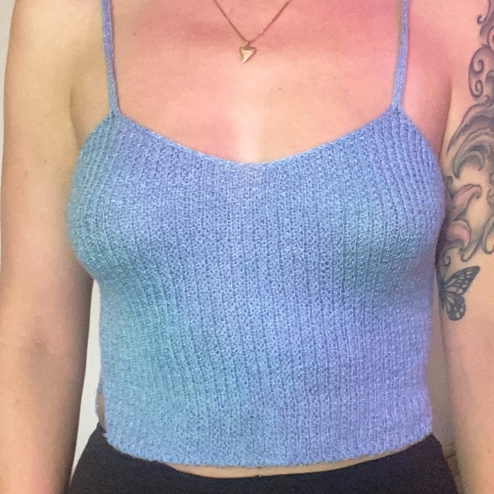 Custom hand knit crop top!!